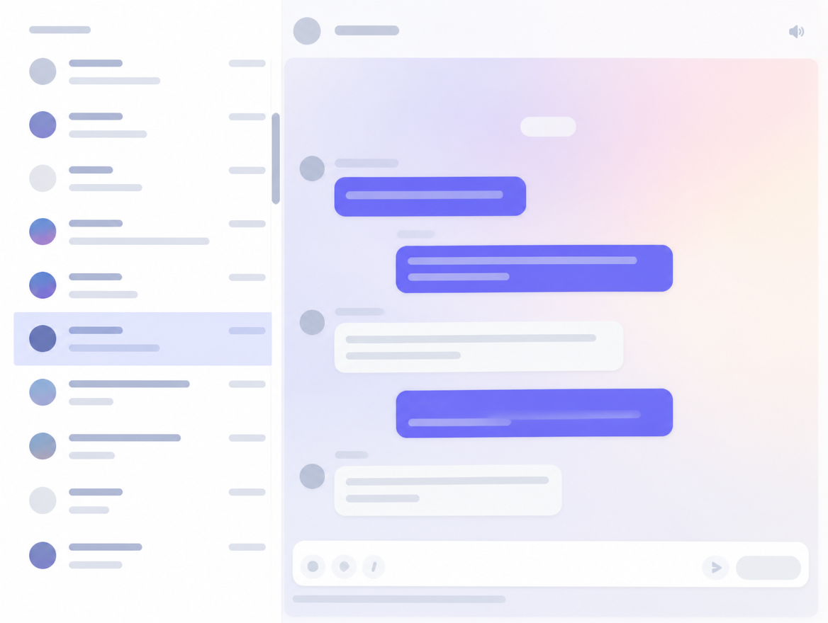 Project channel with a connected external conversation